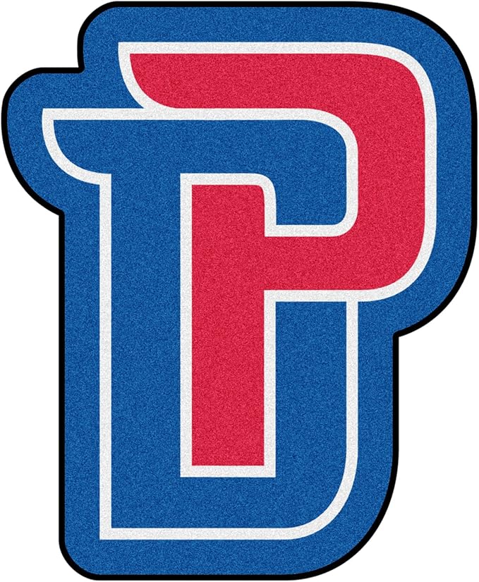 fanmats 21338 nba - 底特律活塞吉祥物垫,球队颜色,7.62 cm x 10.